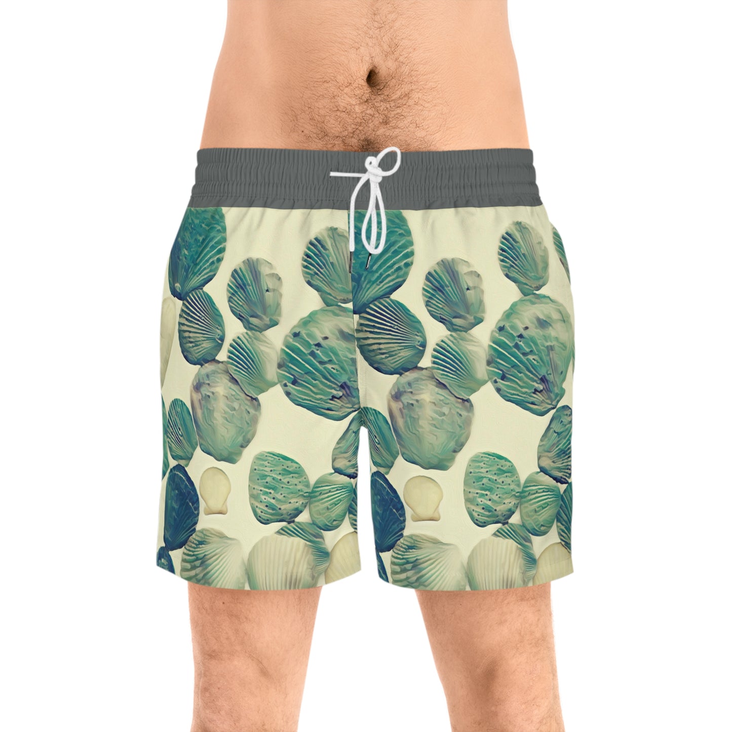 Summer Shades of Seashells Men's Mid-Length Swim Shorts