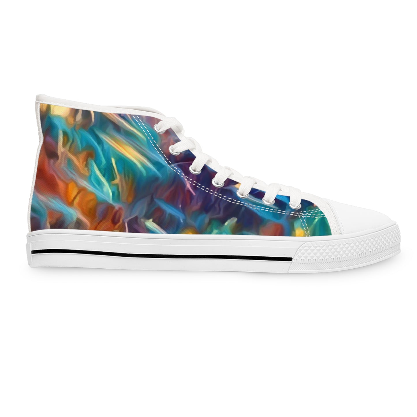 Art to Wear Vibrant Geometric Splatter Print Women's High Top Sneakers