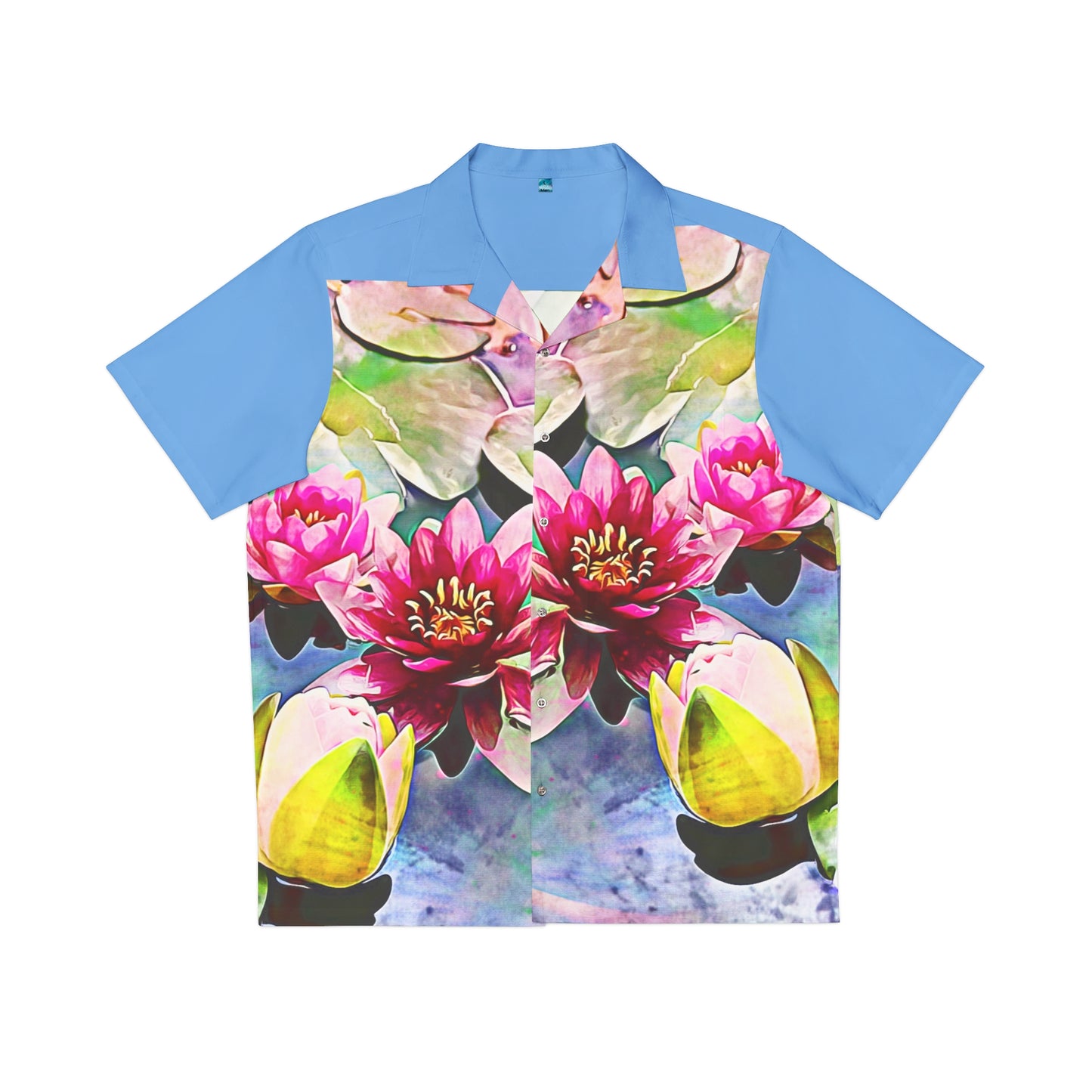 Lily Pads Multicolred Art to Wear Men's Hawaiian Shirt