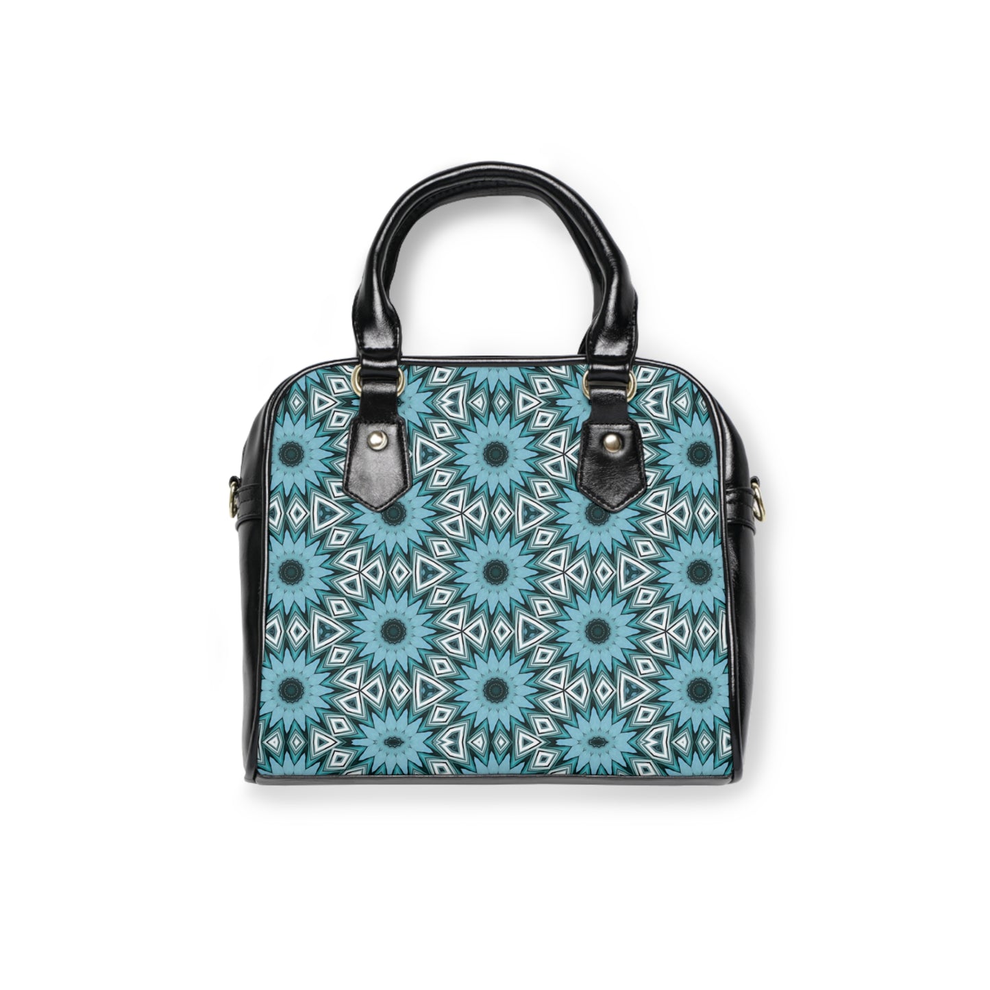 Blue Turquouise Star Print One of A Kind Art to Wear Multi-Purpose Shoulder Handbag