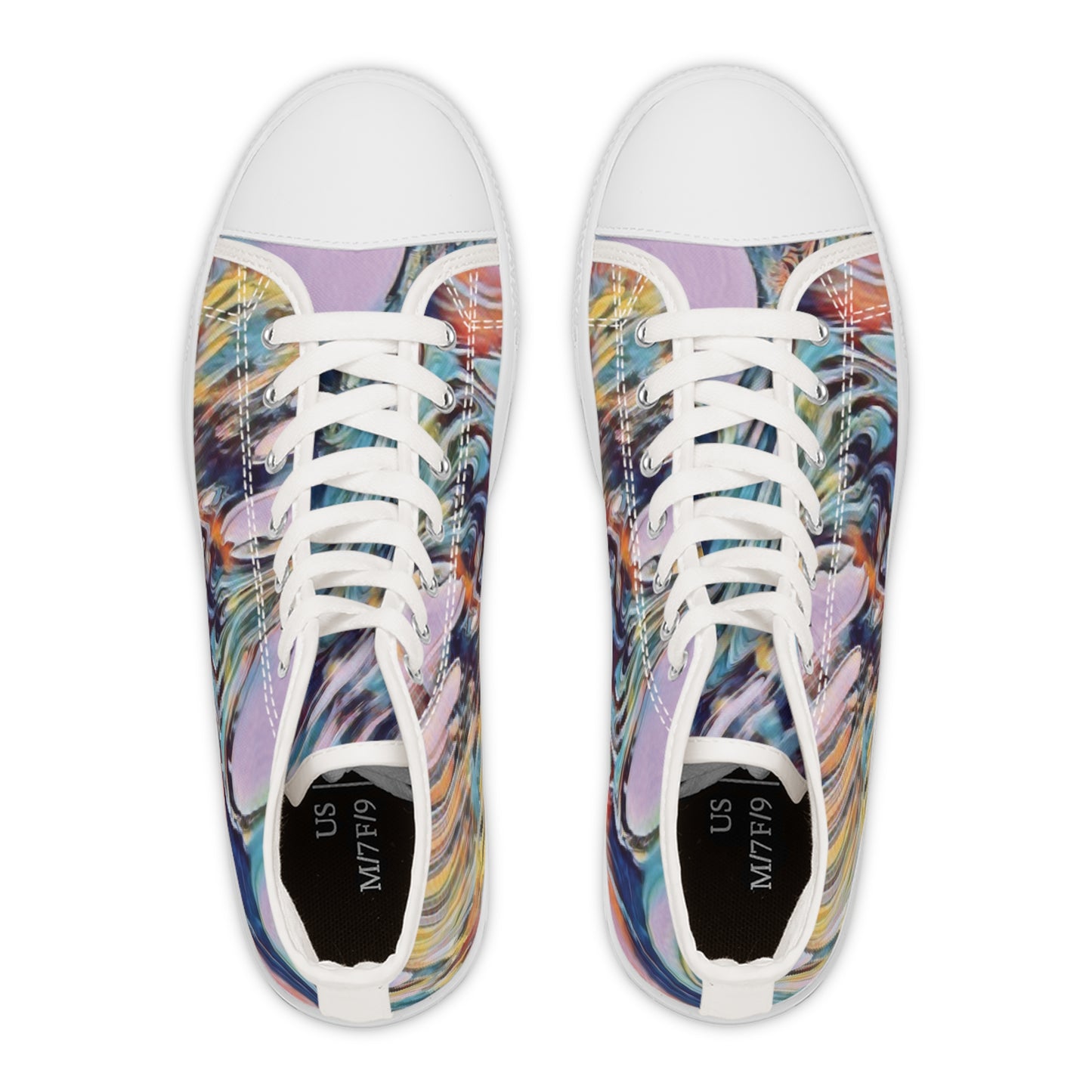 Art to Wear Multicolored Abstract Print Women's High Top Sneakers