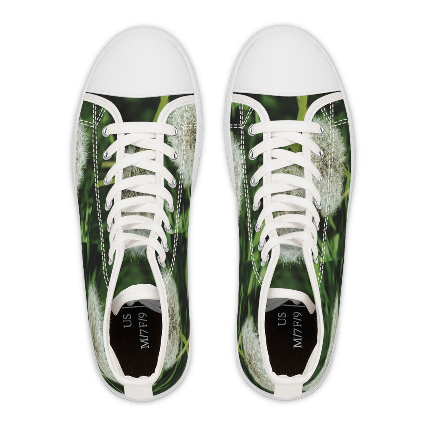 Dandelion Make A Wish Floral Women's High Top Sneakers