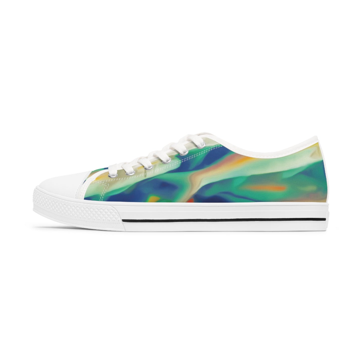 Art to Wear Vibrant Funky Fish Print Women's Low Top Sneakers