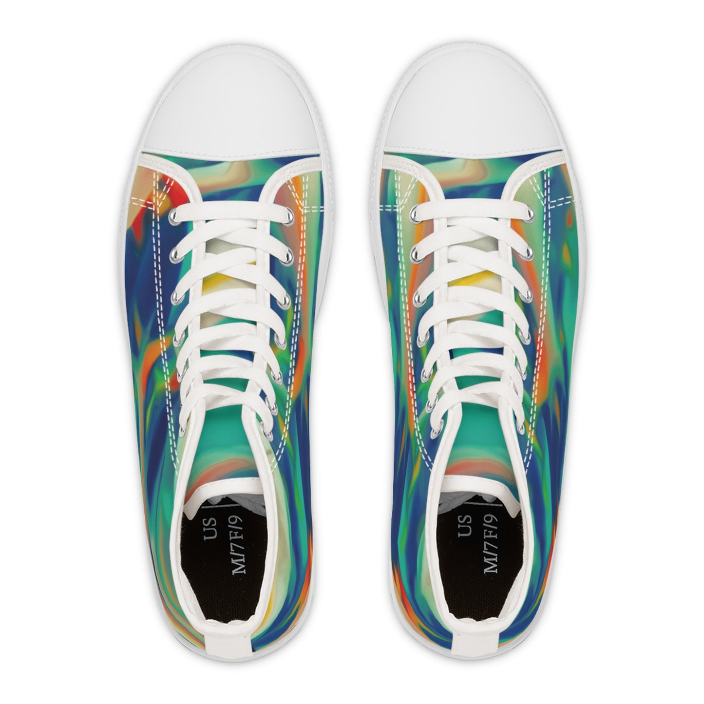 Art to Wear Funky Fish Print Under the Sea Women's High Top Sneakers