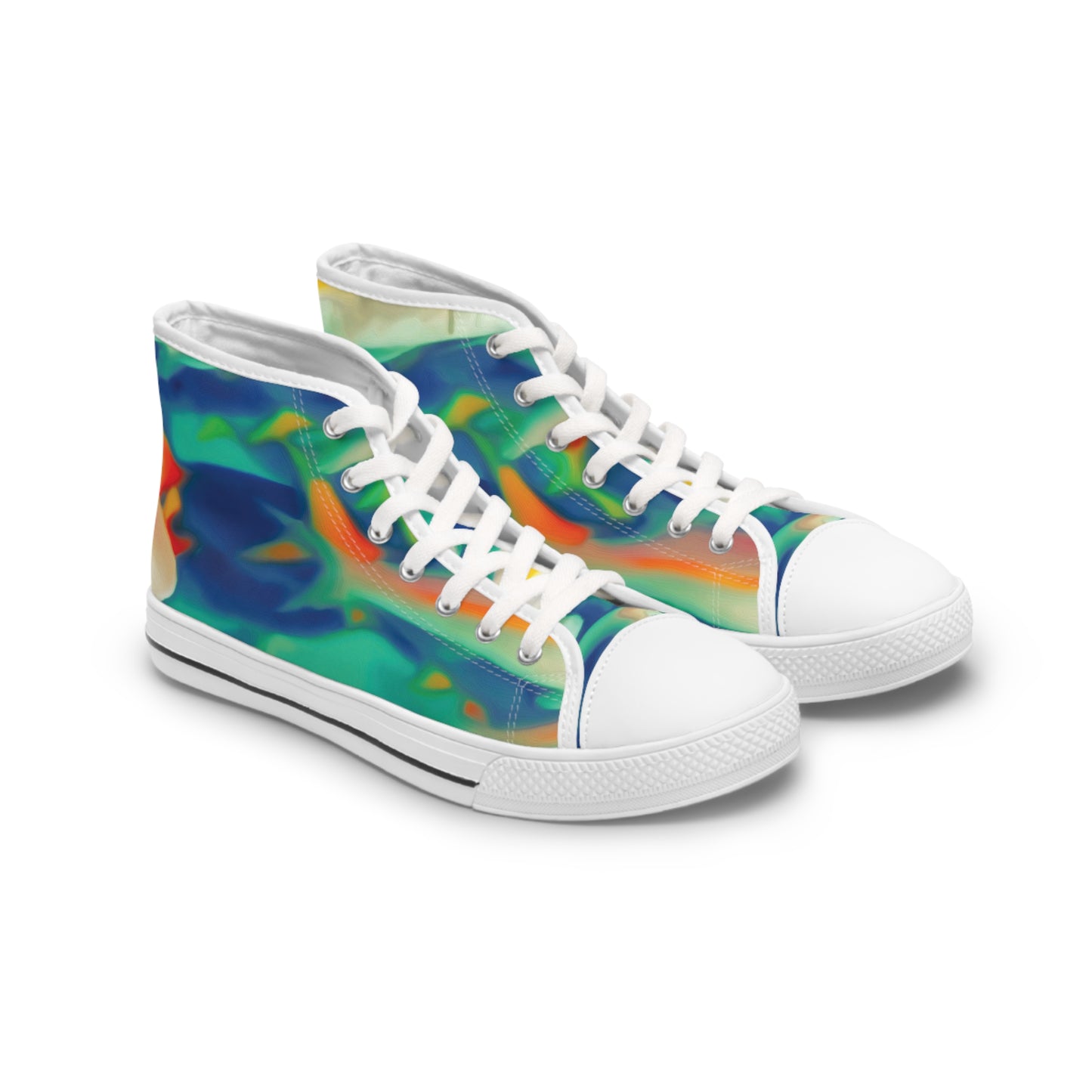 Art to Wear Funky Fish Print Under the Sea Women's High Top Sneakers