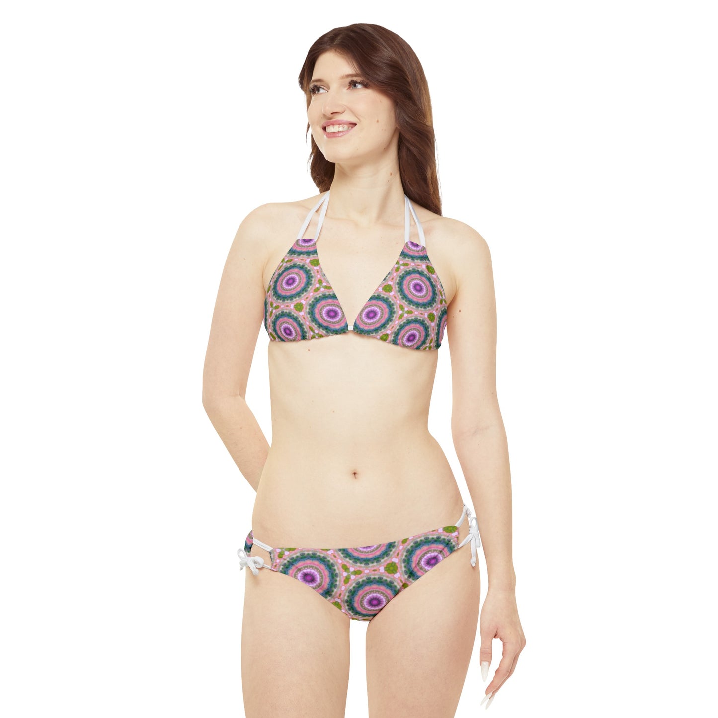 Purple Gypsy Multicolor Bohemian Strappy Bikini Set