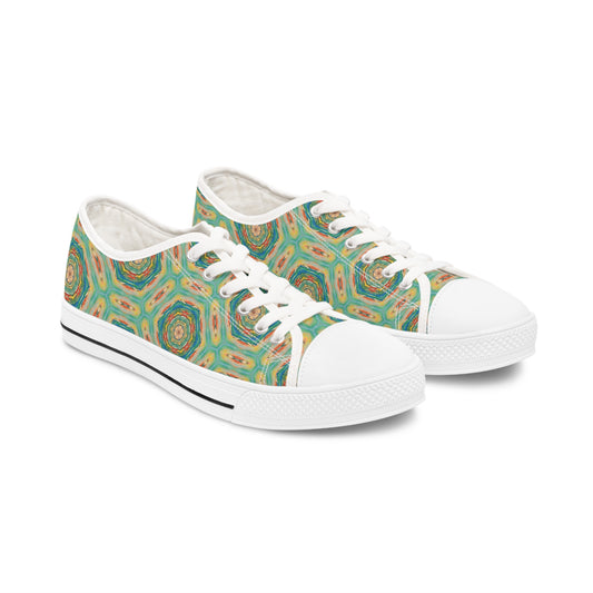 Abstract Hexagon Art to Wear Women's Low Top Sneakers