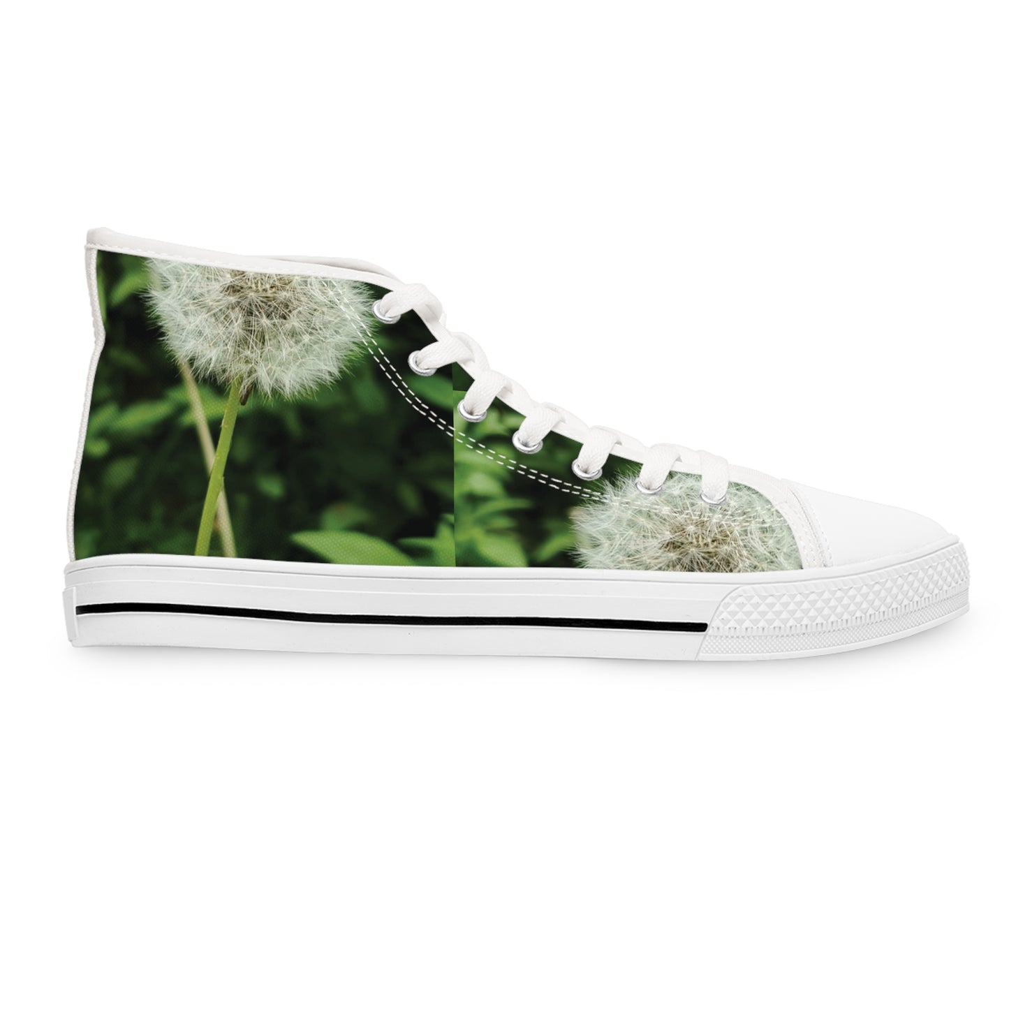 Dandelion Make A Wish Floral Women's High Top Sneakers