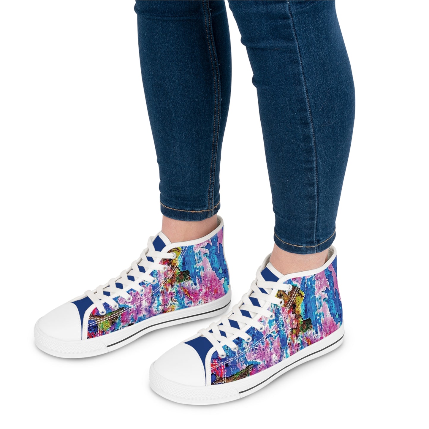 Abstract Multicolored Art to Wear Women's High Top Sneakers