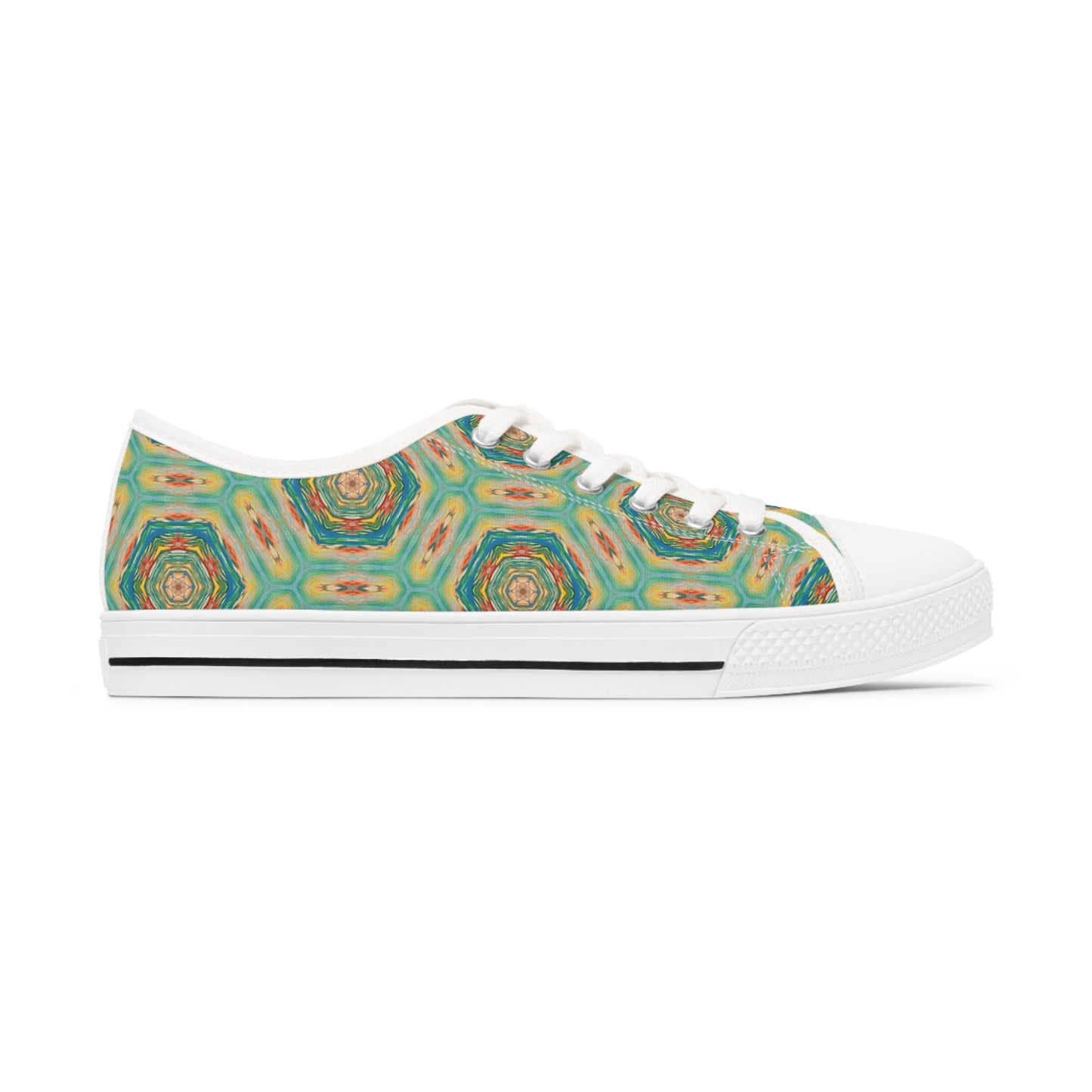 Abstract Hexagon Art to Wear Women's Low Top Sneakers