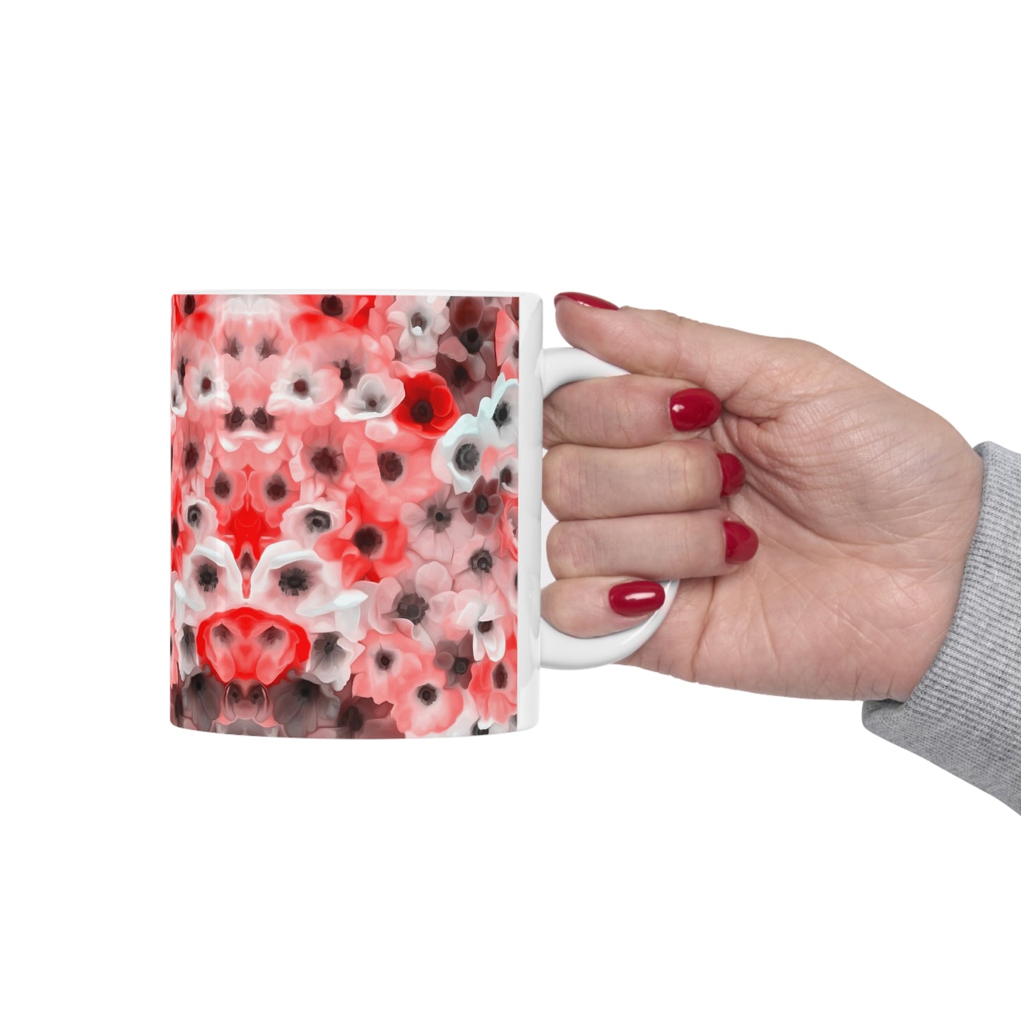 Coral Floral Fantasy Art to Drink Ceramic Coffee Mug 11oz