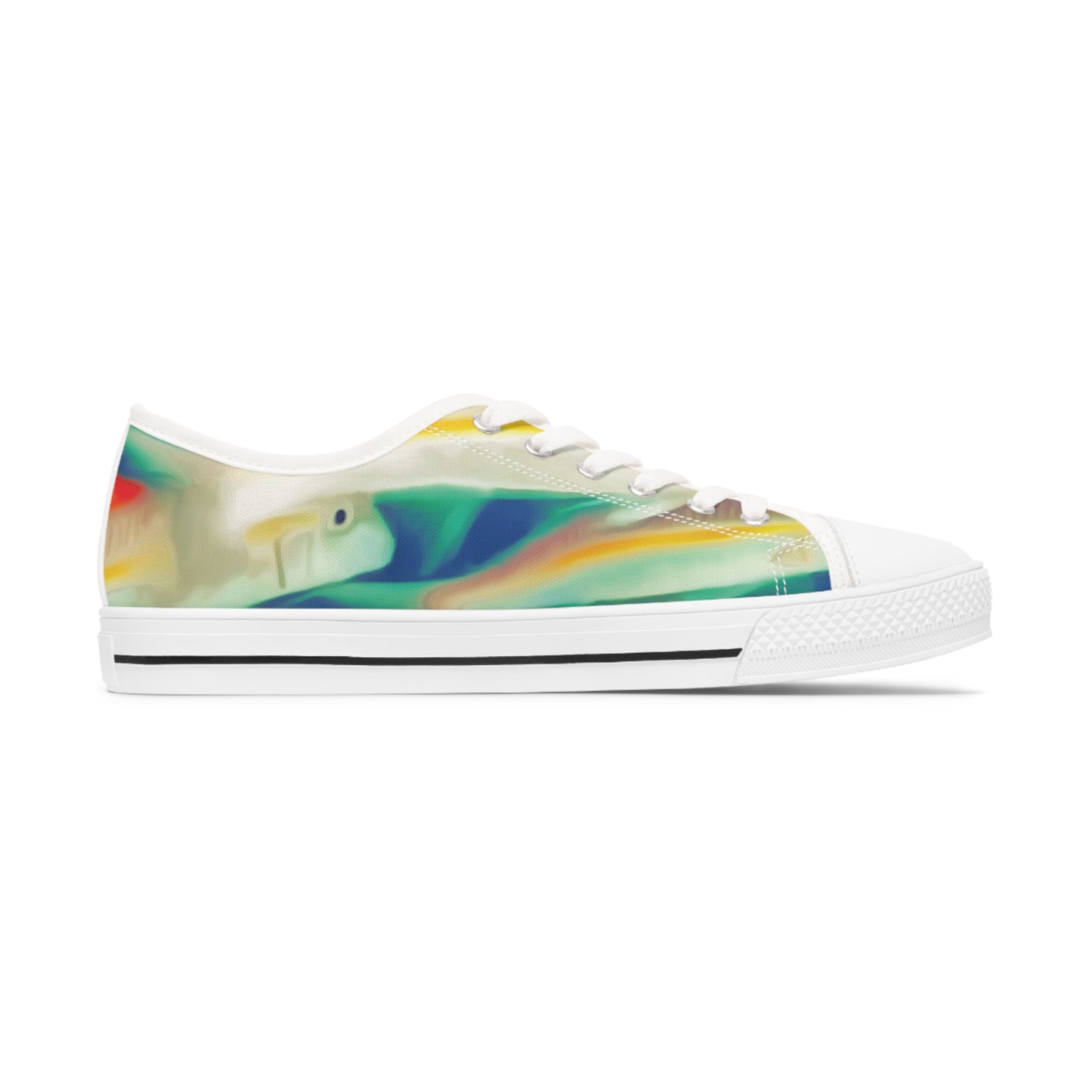 Art to Wear Vibrant Funky Fish Print Women's Low Top Sneakers