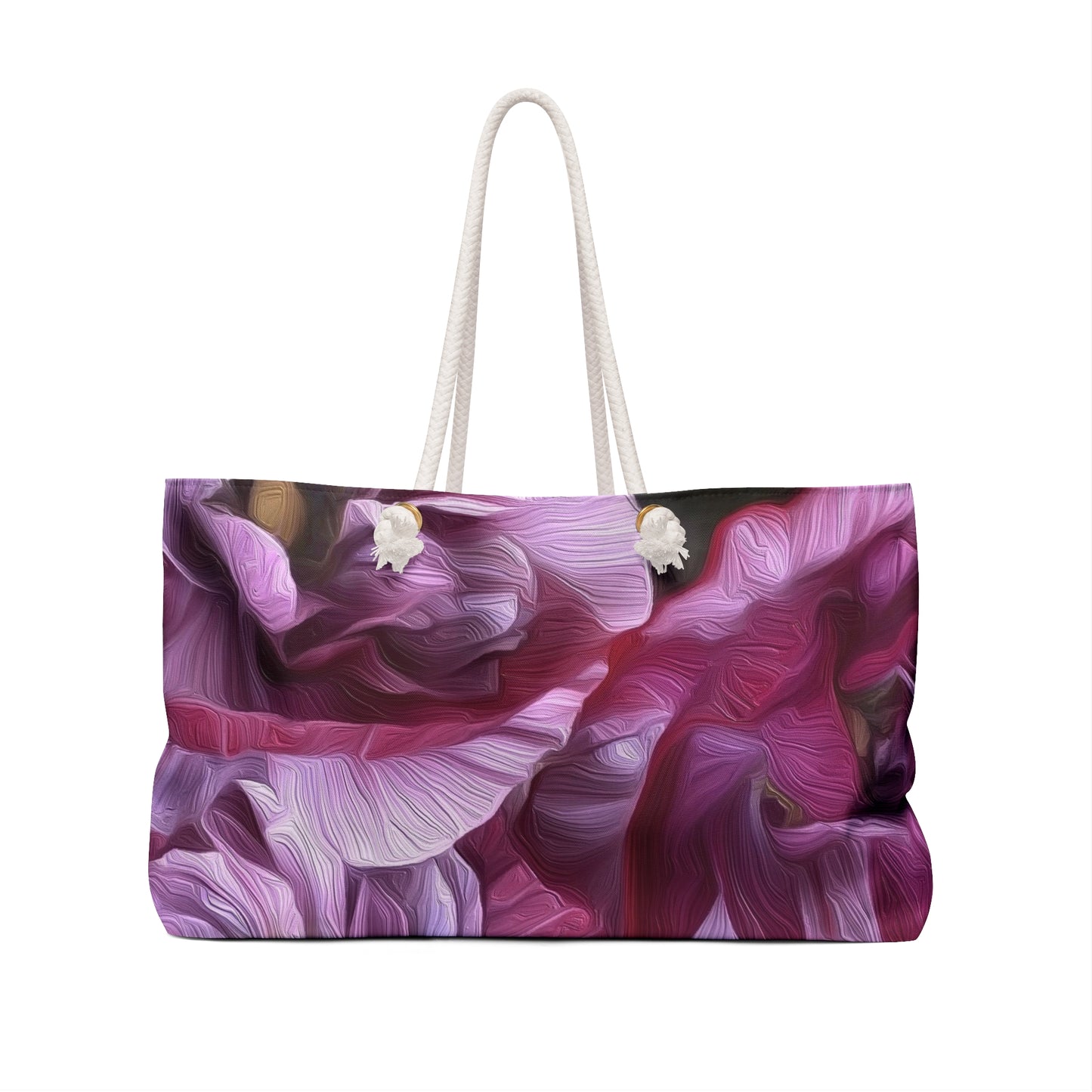 Hibiscus Pink and Purple Large Weekender Bag