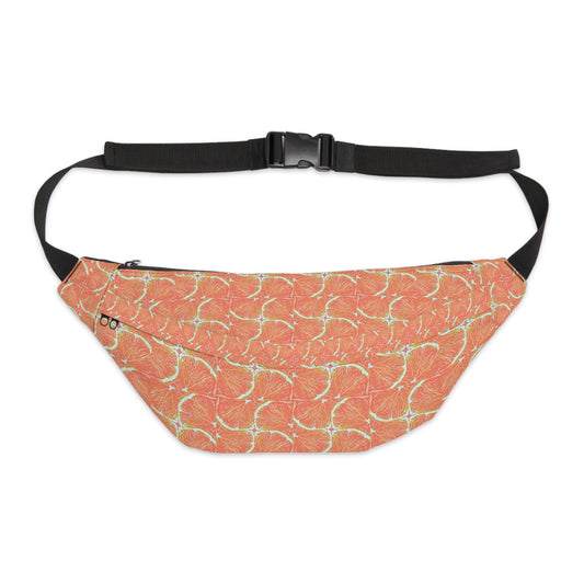 Citrus Orange Segments Vibrant Novelty Print Everyday Large Fanny Pack