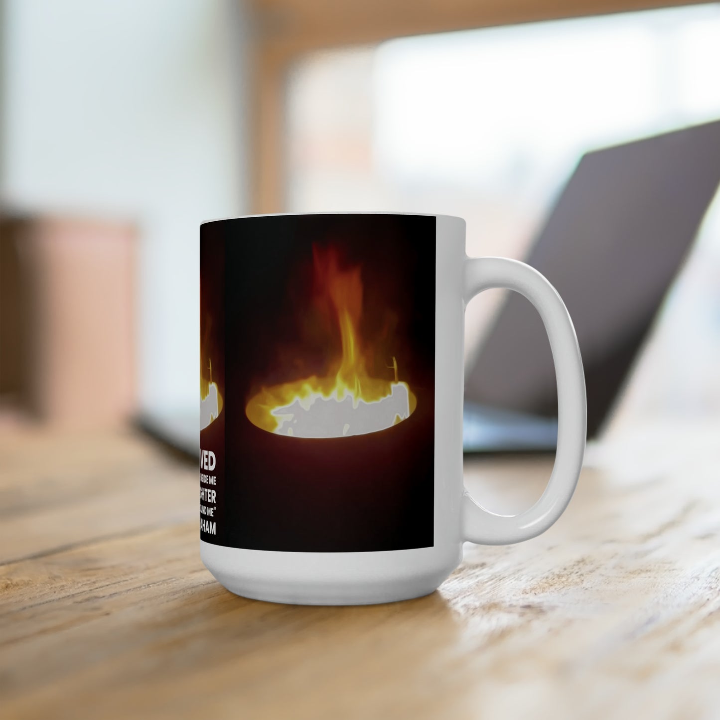 A Survivor Inspirational Motivation Fire Within Ceramic Mug 15oz