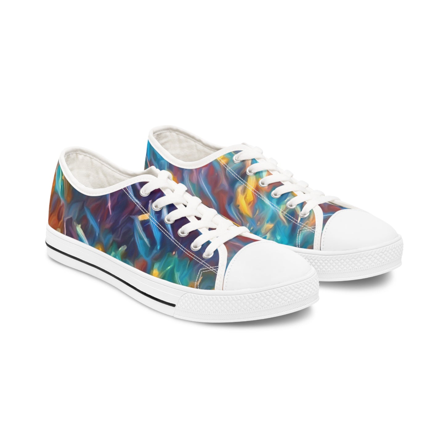 Art to Wear Vibrant Geometric Print Women's Low Top Sneakers