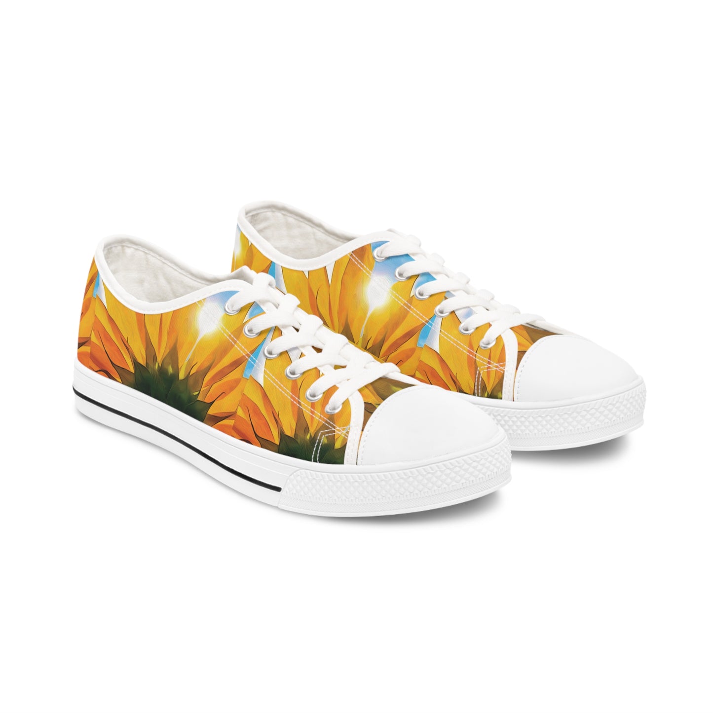 A Bright Sunflower Day Women's Low Top Sneakers