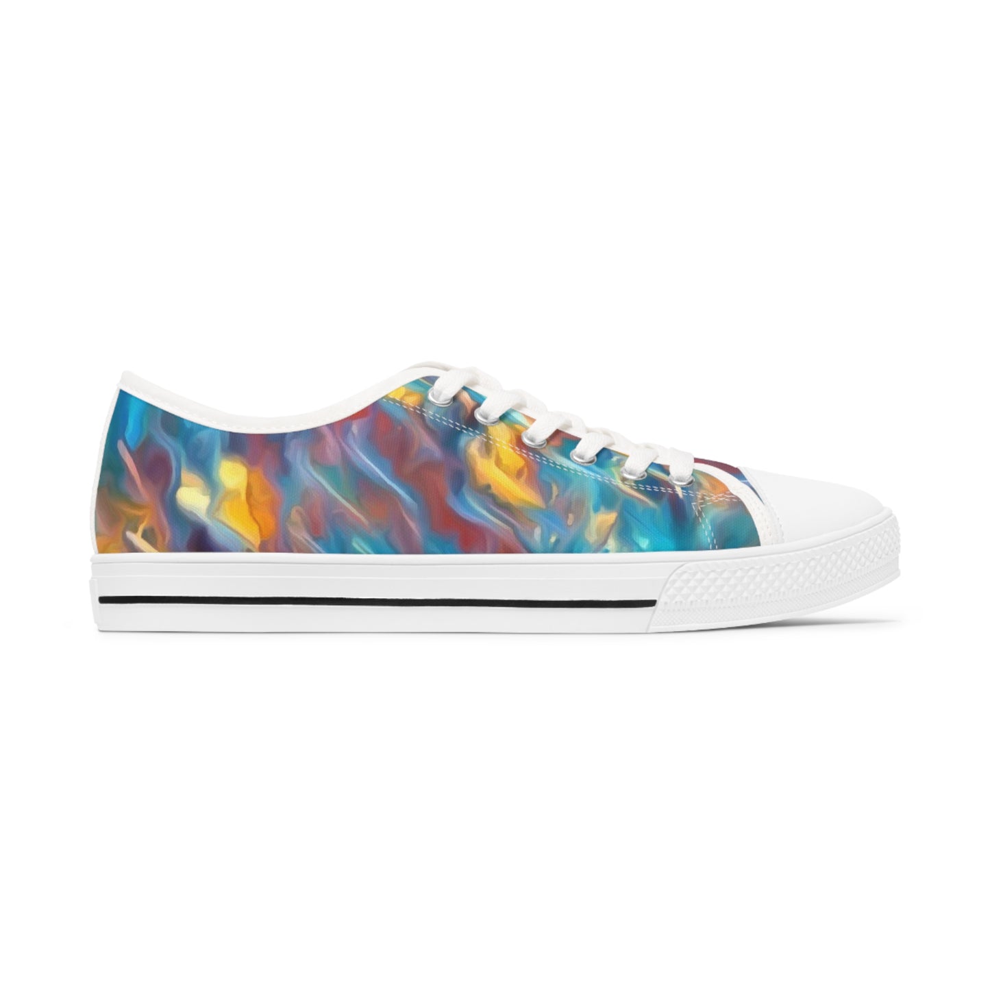 Art to Wear Vibrant Geometric Print Women's Low Top Sneakers