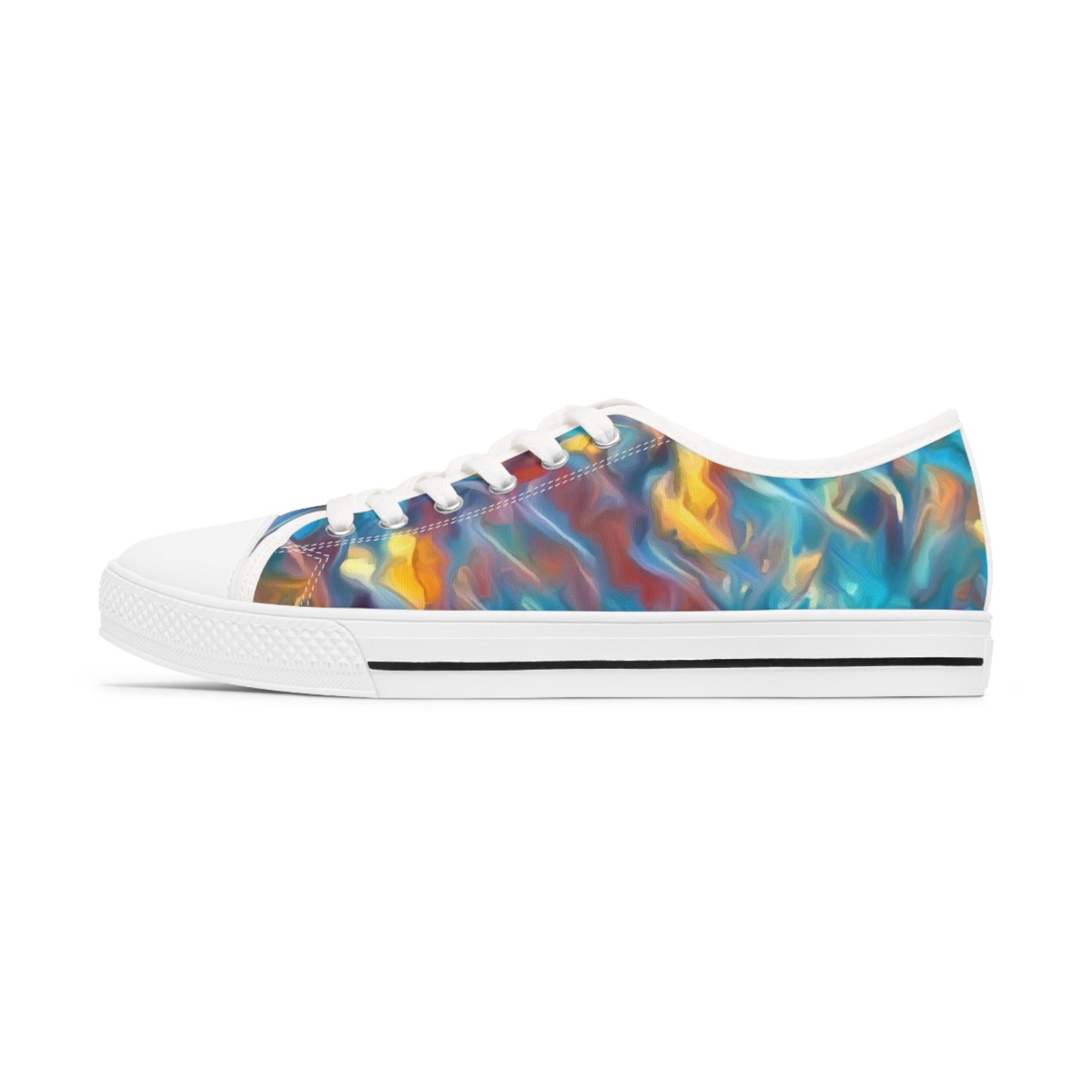 Art to Wear Vibrant Geometric Print Women's Low Top Sneakers