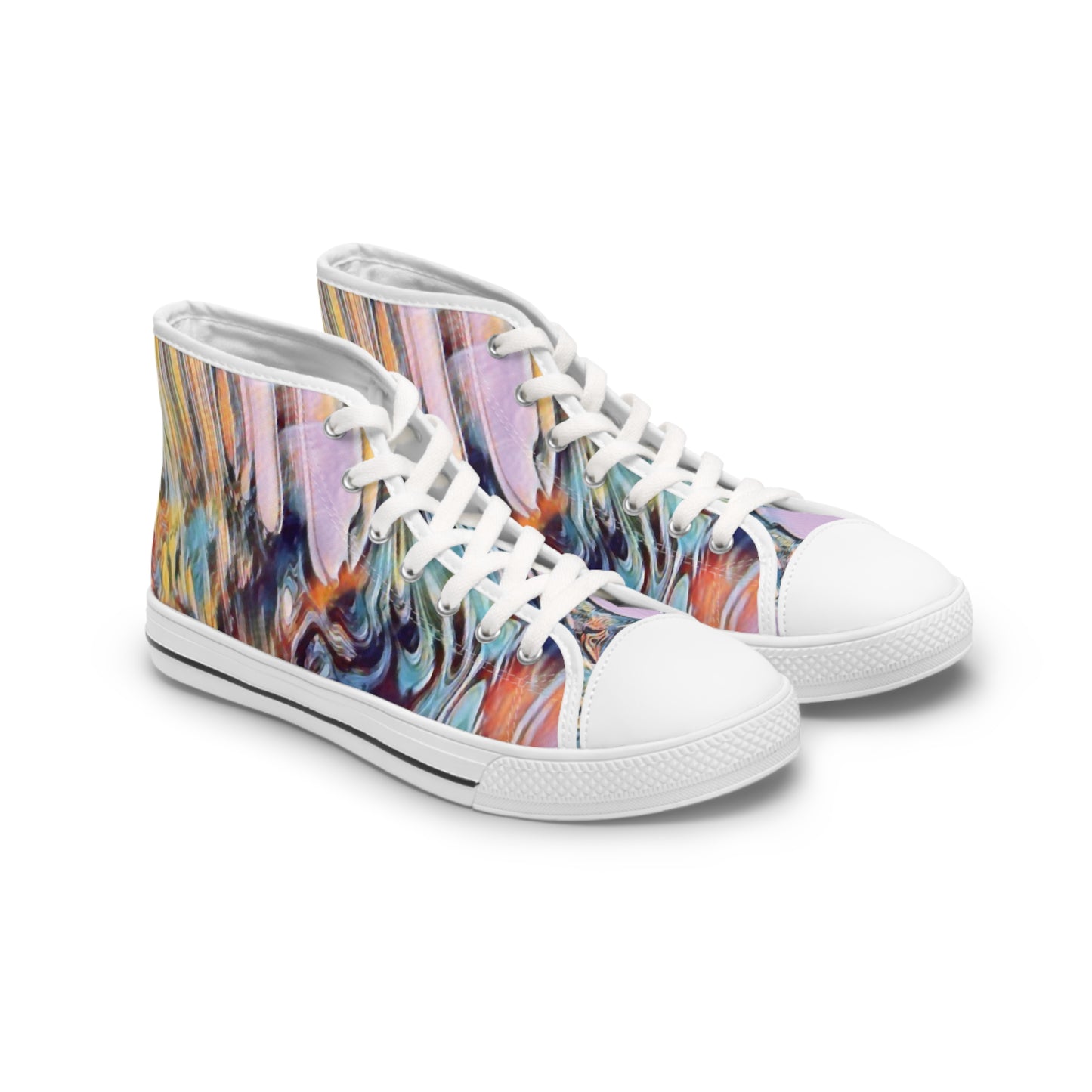 Art to Wear Multicolored Abstract Print Women's High Top Sneakers