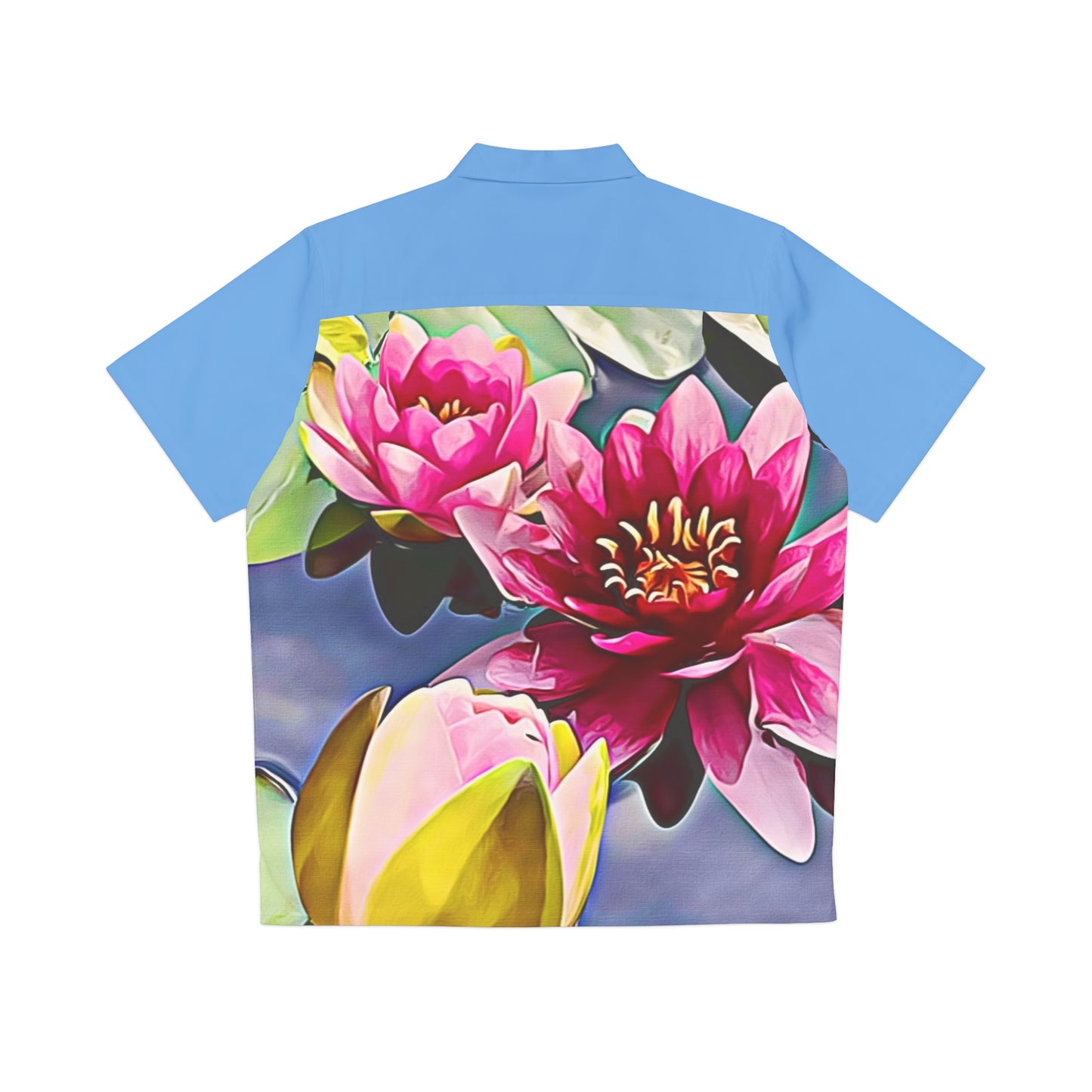 Lily Pads Multicolred Art to Wear Men's Hawaiian Shirt